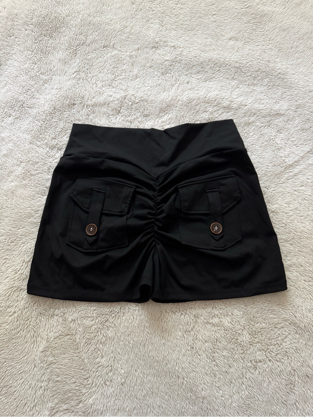 Cargo scrunch workout shorts